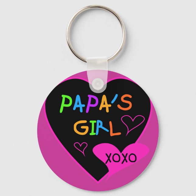 Pappa Girl Tees, Hats, Mugg, Buttons, kläder Nyckelring (Framsida)