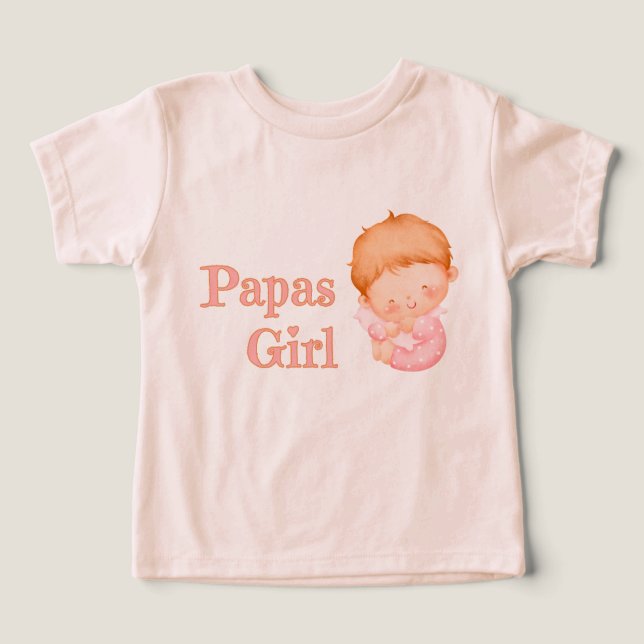 Pappa Girls är Cute T Shirt (Design Framsida)