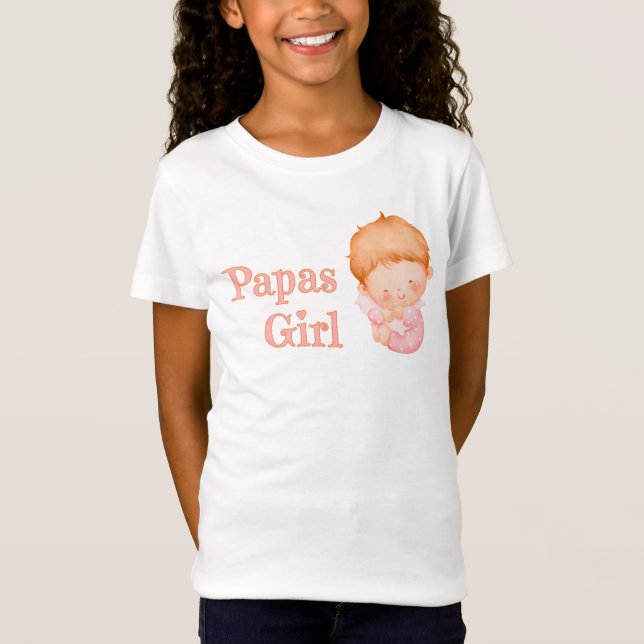 Pappa Girls är Cute T Shirt (Framsida)
