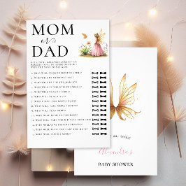 Pappa gissar vem babbelskuvaren spelade Fairy Prin Flygblad