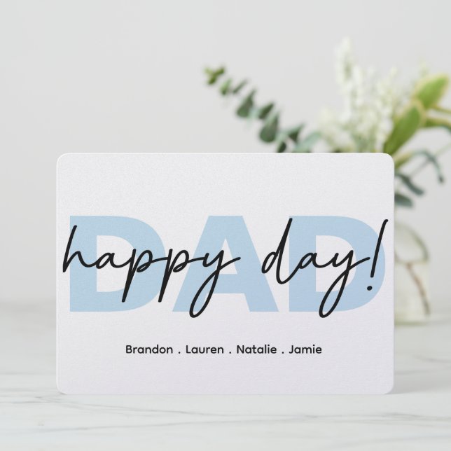 Pappa Glad Dag Kort, Anpassad Fars Dag Present Julkort (Stående Fram)