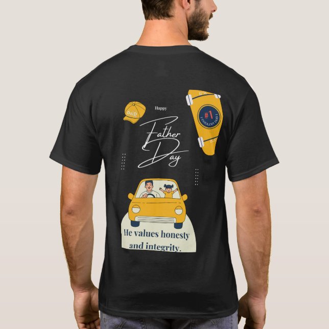 Pappa: Glue som håller oss samman T Shirt (Baksida)