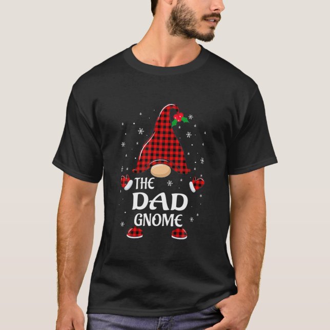 Pappa Gnome Buffalo Play Matching jul Pajama T Shirt (Framsida)