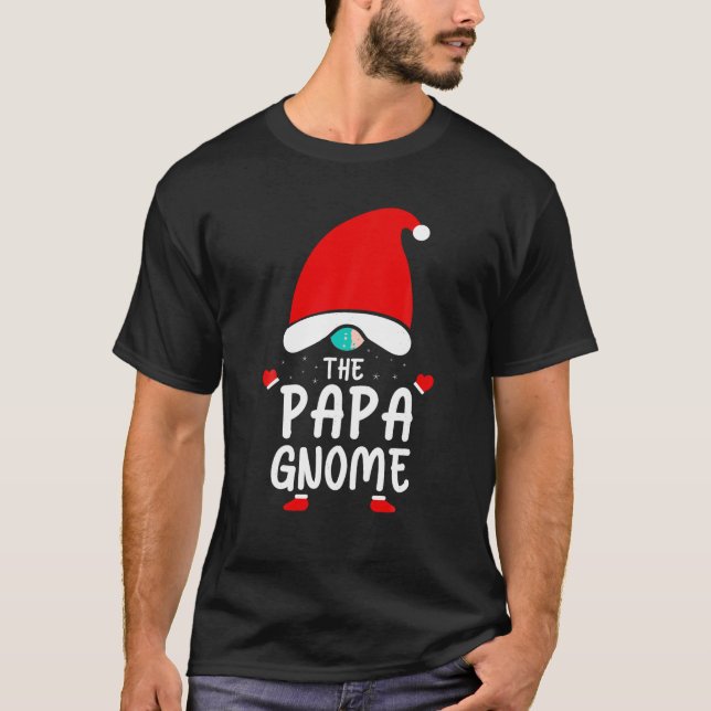 Pappa Gnome Cute Funny jul Pajama Matchin T Shirt (Framsida)