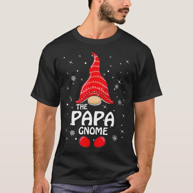 Pappa Gnome-familjen som matchar julklappen Gift P T Shirt (Framsida)