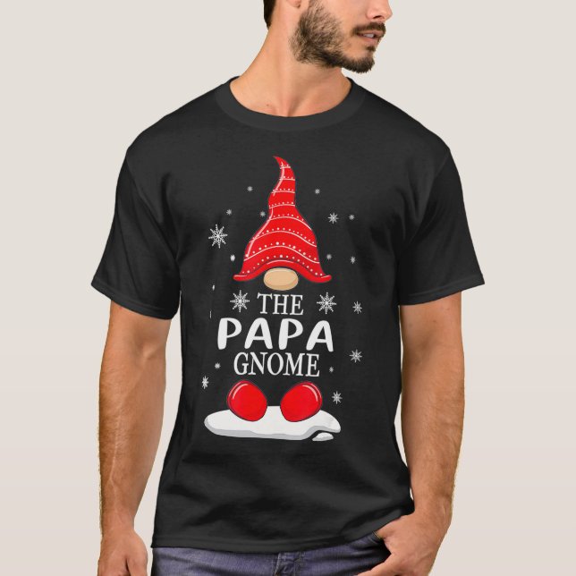 Pappa Gnome-matchningen av familjejulen Pajamas C T Shirt (Framsida)