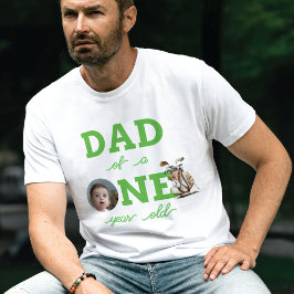 Pappa Golf First Birthday Photo Personlig T Shirt