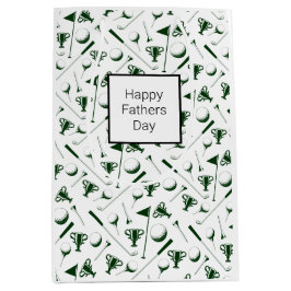 Pappa Golfing white grönt svart lycklig fars dag