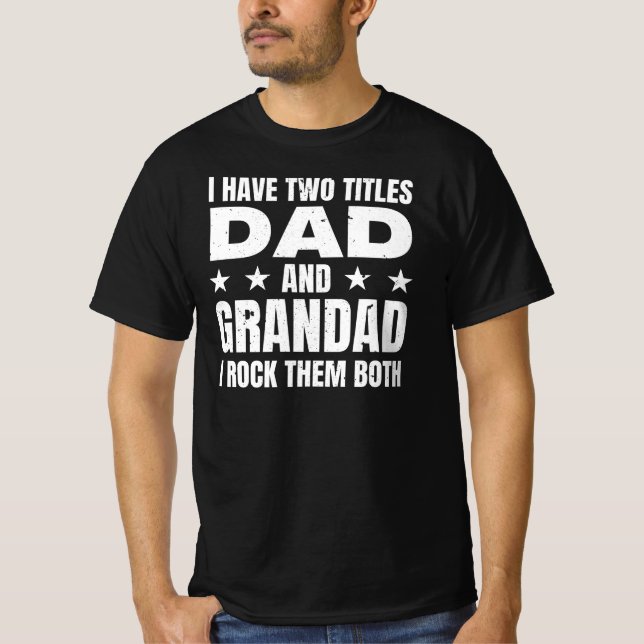 Pappa Grandad Grandfather T Shirt (Framsida)