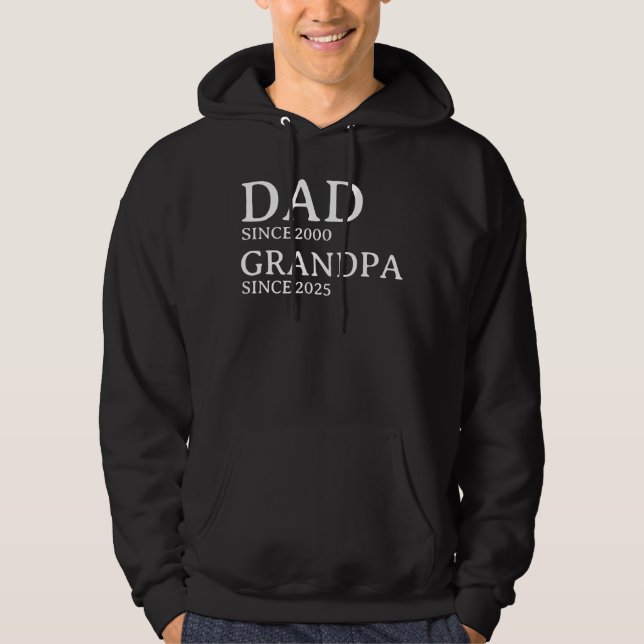 Pappa Grandpa Customized sedan åratal Anpassningsb Hoodie (Framsida)