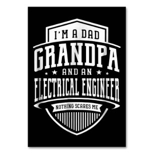 Pappa Grandpa Electrical Ingenjör Ingenting Skrämm Bordsnummer