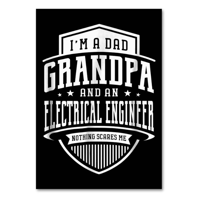 Pappa Grandpa Electrical Ingenjör Ingenting Skrämm Bordsnummer (Framsidan)