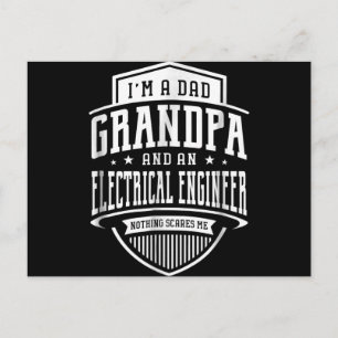 Pappa Grandpa Electrical Ingenjör Ingenting Skrämm Meddelande Vykort