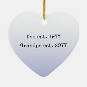 Pappa Grandpa Est, Est, Grandpa, som ska vara gåva Julgransprydnad Keramik