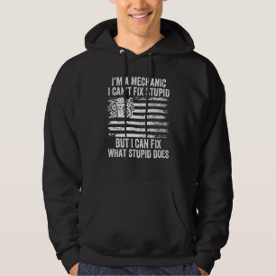Pappa Grandpa Make bil Mechanics US Flagga Best Au Hoodie