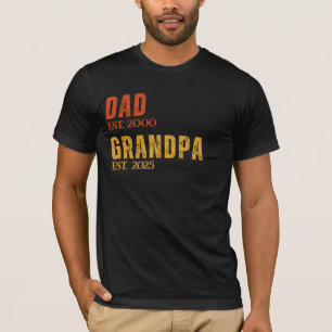 Pappa Grandpa Personlig Est. Årets återloppstid, A T Shirt