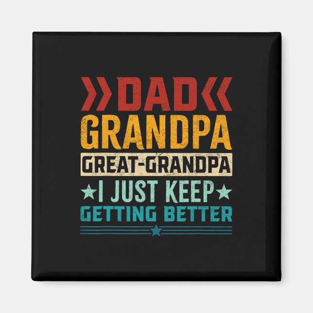 Pappa Grandpa Underbar Grandpa Fars dag Magnet (Framsidan)