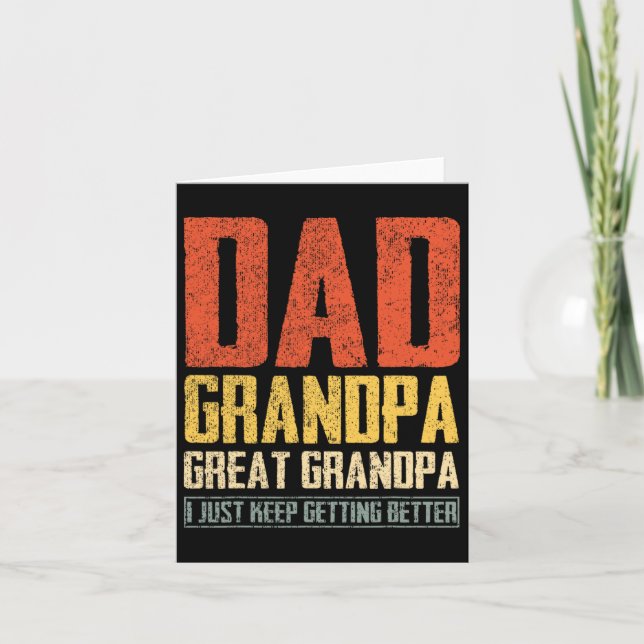 Pappa Grandpa Underbar Grandpa Fars dag Pappa Gran Kort (Framsida)
