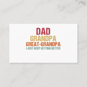 Pappa Grandpa Underbar Grandpa Fars dag Visitkort