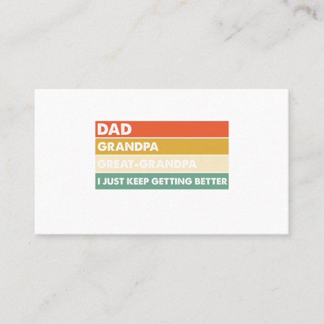 Pappa Grandpa Underbar Grandpa Fars dag Visitkort (Framsida)