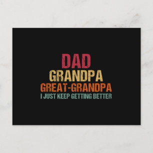Pappa Grandpa Underbar Grandpa Fars dag Vykort