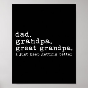 Pappa Grandpa Underbar Grandpa Funny Fars dag Unde Poster