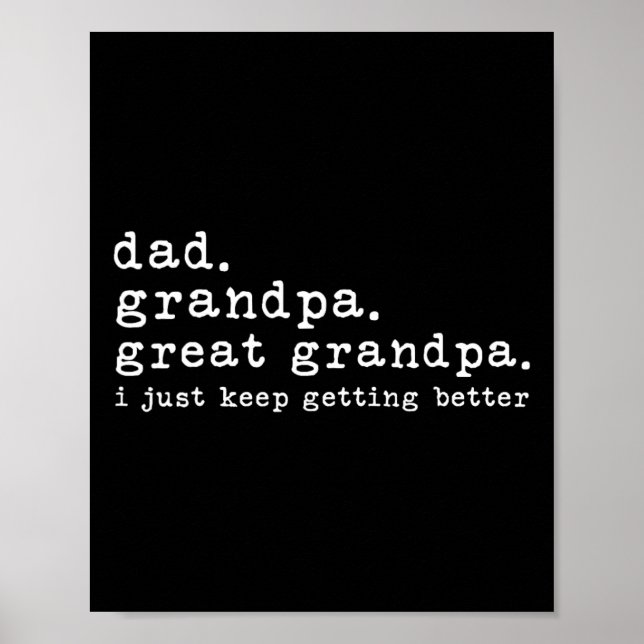 Pappa Grandpa Underbar Grandpa Funny Fars dag Unde Poster (Framsidan)