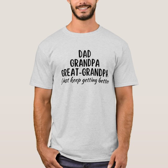 Pappa Grandpa Underbar Grandpa T Shirt (Framsida)
