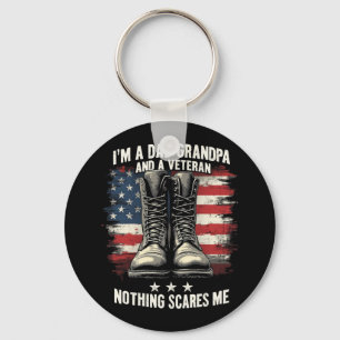 Pappa Grandpa Veteran Patriotic Fars dag Nyckelring
