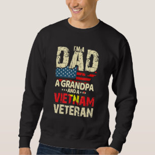 Pappa Grandpa Vietnam Veteran Lång Ärmad Tröja