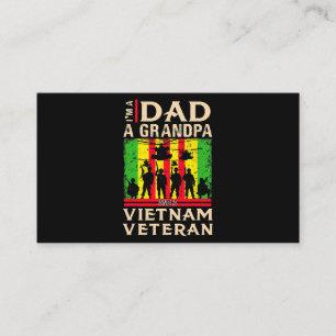 Pappa Grandpa Vietnam Veteran Shirts veteran far Visitkort