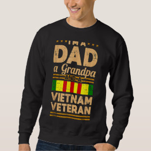 Pappa Grandpa Vietnam Veteran Vintage Manar Gift T Lång Ärmad Tröja