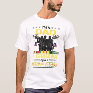 Pappa Grandpa Vietnam Veteran Vintage Militär Mana T Shirt