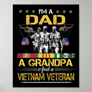 Pappa Grandpa Vietnam Veteran Vintage militär Poster