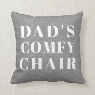 Pappa Grått Linen Fars dag Kudde