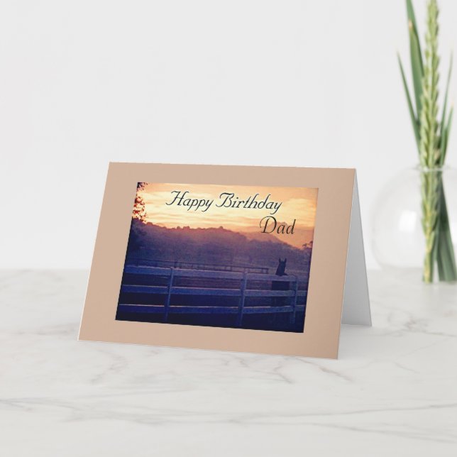 PAPPA-GRATTIS PÅ FÖDELSEDAGEN=HORSE LOVERS BIRTHDA KORT (Framsida)