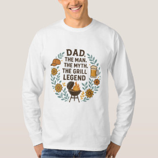 Pappa Grill Legend – Rolig BBQ-present T-shirt