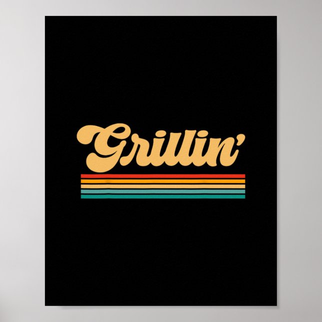 Pappa Grilling Bbq Cooking Chef Poster (Framsidan)