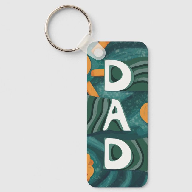 Pappa - Grönten för utvärderingsdagen för Pappa Nyckelring (Framsida)