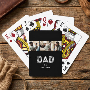 Pappa Grundad År Fet Ny Pappa 3 Foto Casinokort