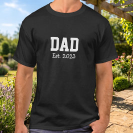 Pappa Grundad Fet Vit Svart T Shirt