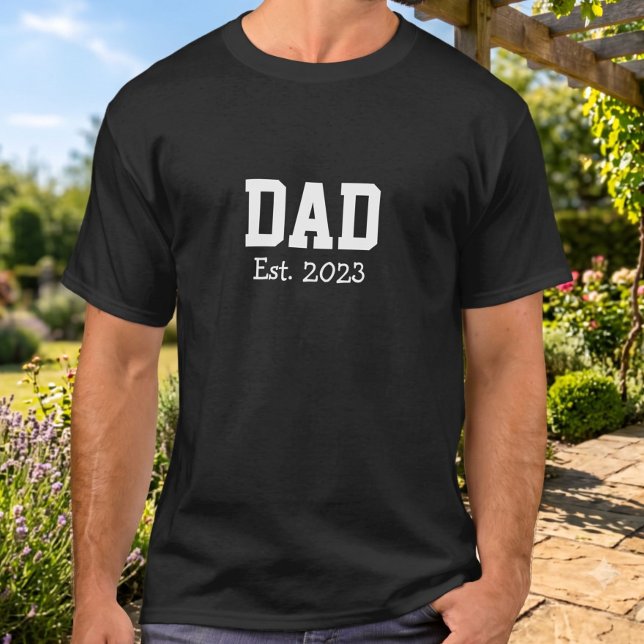 Pappa Grundad Fet Vit Svart T Shirt (Skapare uppladdad)