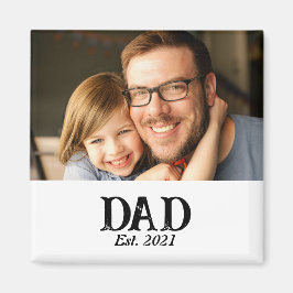 Pappa Grundad Foto Fars Dag Present Magnet