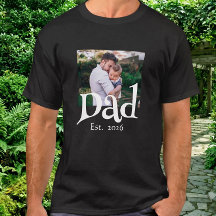 Pappa Grundad Roligt Enkelt Text + Foto Svart