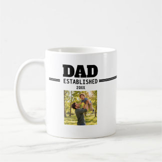 Pappa Grundade Familjefoto Minne Kaffemugg