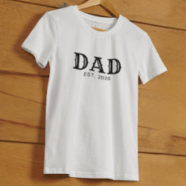 Pappa Grundade Fet Black Typografi T Shirt