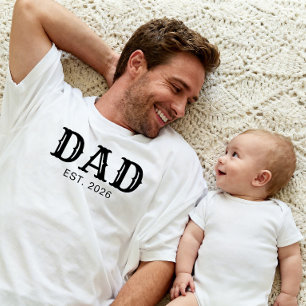 Pappa Grundade Fet Black Typografi T Shirt