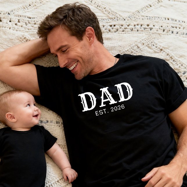 Pappa Grundade Fet Stilren Typografi T Shirt (Skapare uppladdad)