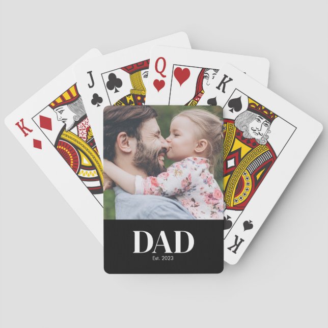 Pappa grundade foto casinokort (Baksidan)