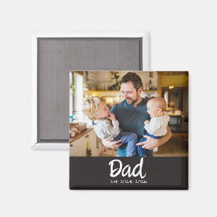 Pappa Grundade Foto Magnet